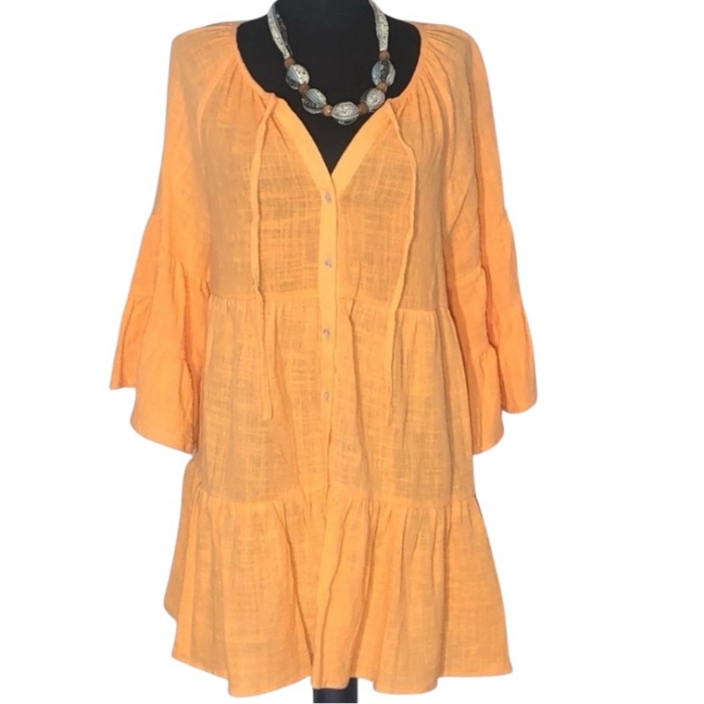 Cato Bright Orange Swim Cover-Up